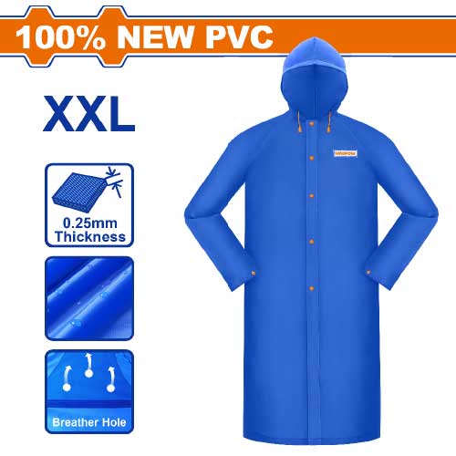 מעיל גשם ארוך 100% PVC