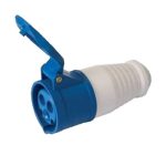 שקע נייד כחול חד פאזי