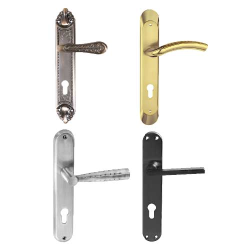 ידית דלת מעוצבת עם שלט