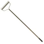 מגרפה מחוזקת ידית מתכת