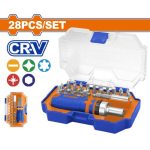 סט מברג ראצ'ט + ביטים 28 חלקים