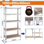 כוננית מתכת + עץ