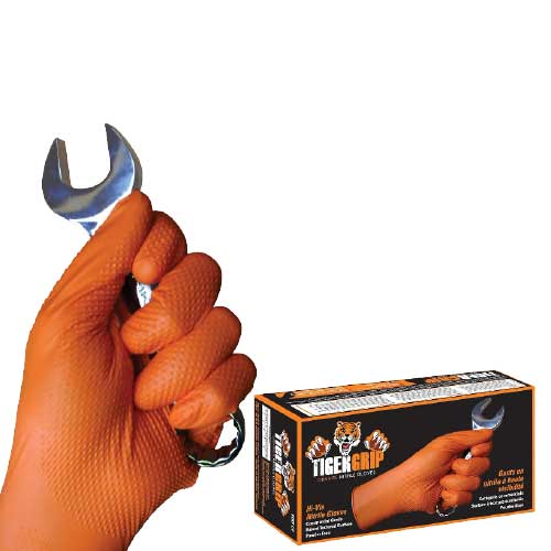 כפפה כתומה מחוספסת